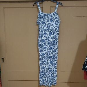 NWT LOFT White and Gray Jump Suit